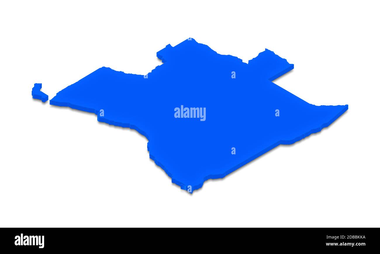 Illustration of a blue ground map of Angola on white isolated ...