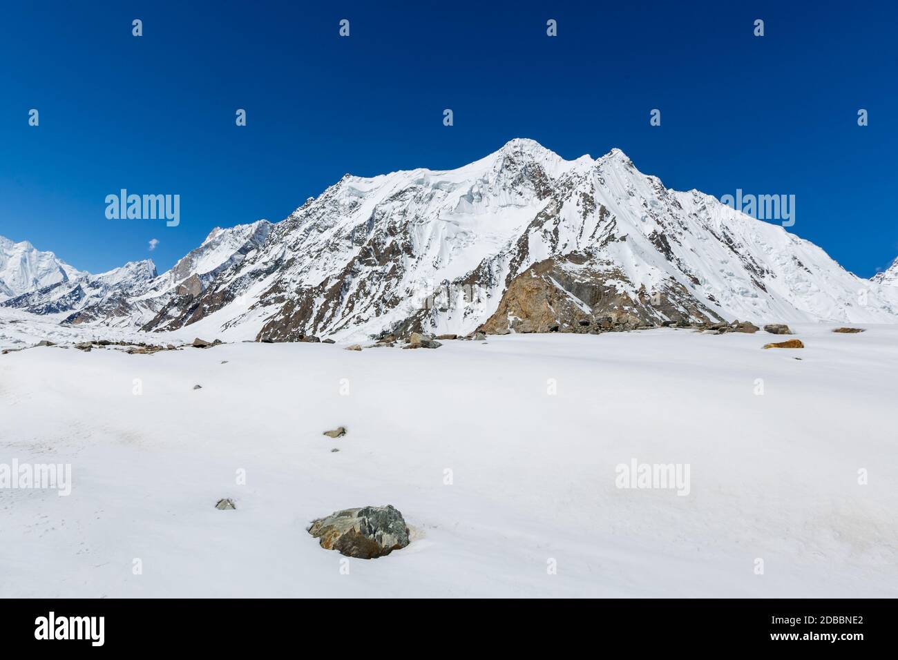 K2 mountain peak, second highest mountain in the world, K2 trek, Pakistan, Asia Stock Photo