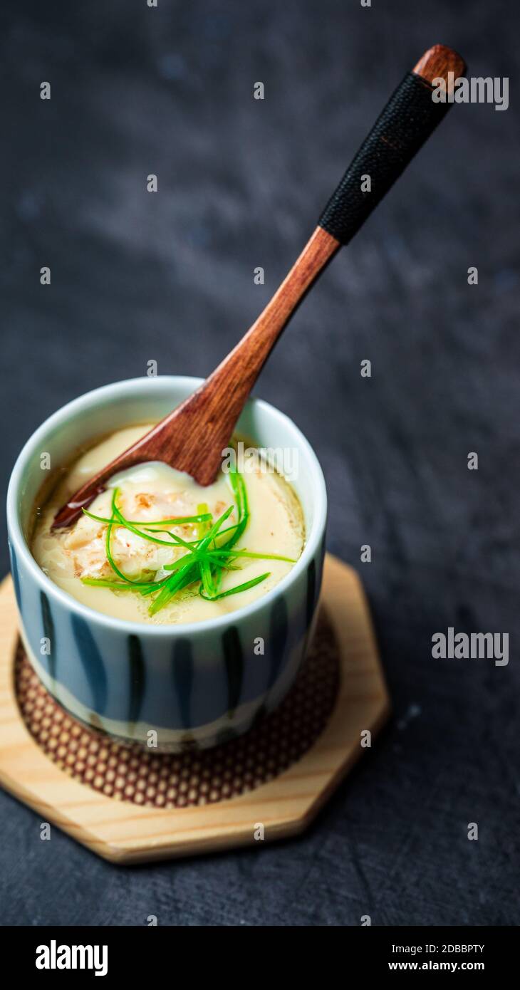 Chawanmushi Japanese egg custard dish Stock Photo Alamy