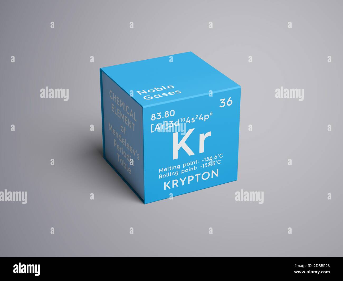 Krypton. Noble gases. Chemical Element of Mendeleev