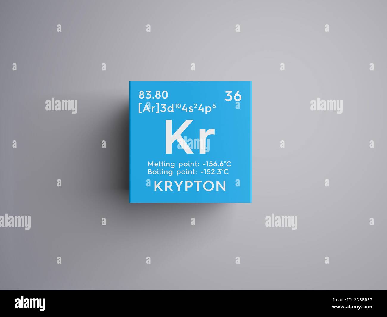 Krypton. Noble gases. Chemical Element of Mendeleev
