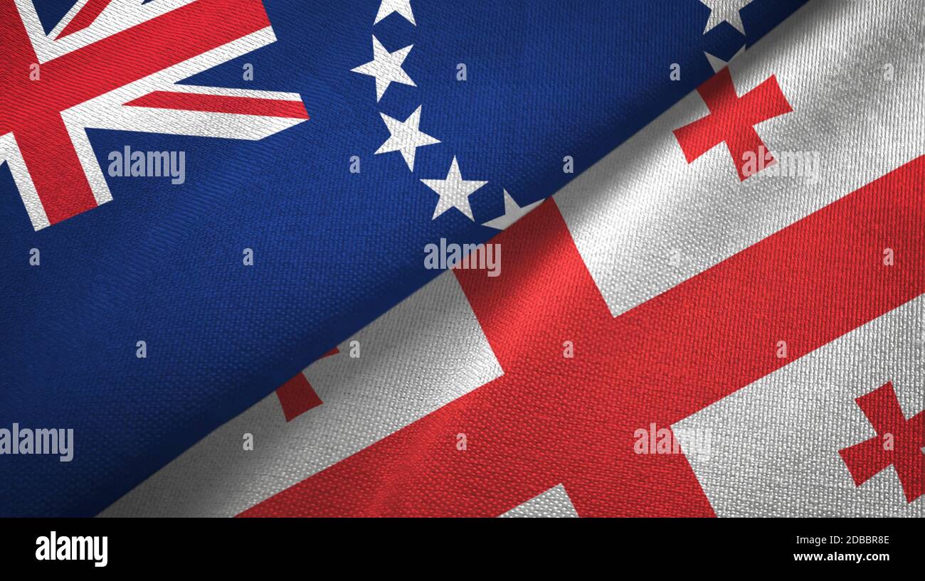 Georgia cook islands flag hi-res stock photography and images - Alamy
