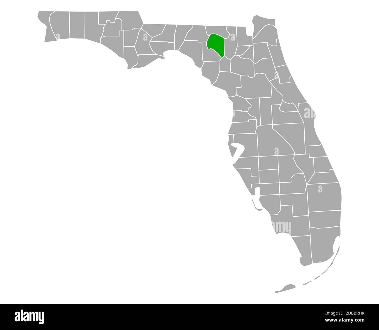 Map of Suwannee in Florida Stock Photo