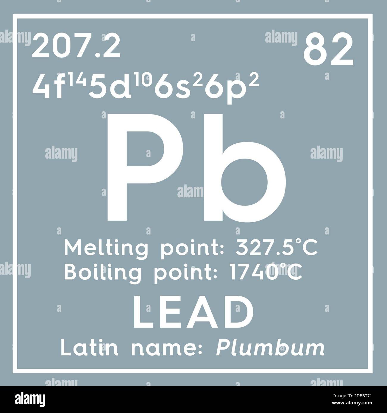 Lead. Plumbum. Post-transition metals. Chemical Element of Mendeleev's  Periodic Table. Lead in square cube creative concept. 3D illustration Stock  Photo - Alamy