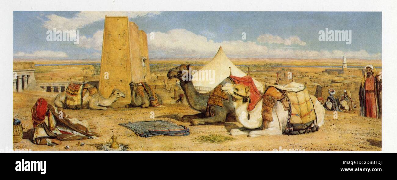 John Frederick Lewis 1805-1876. Edfou, Upper Egypt Stock Photo