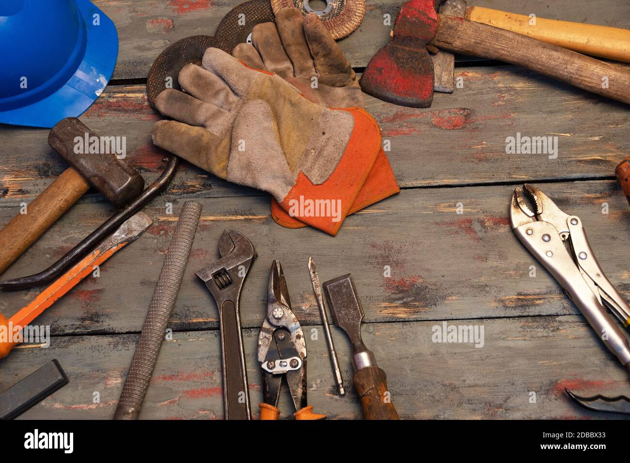 tools used for work at home or industry Stock Photo