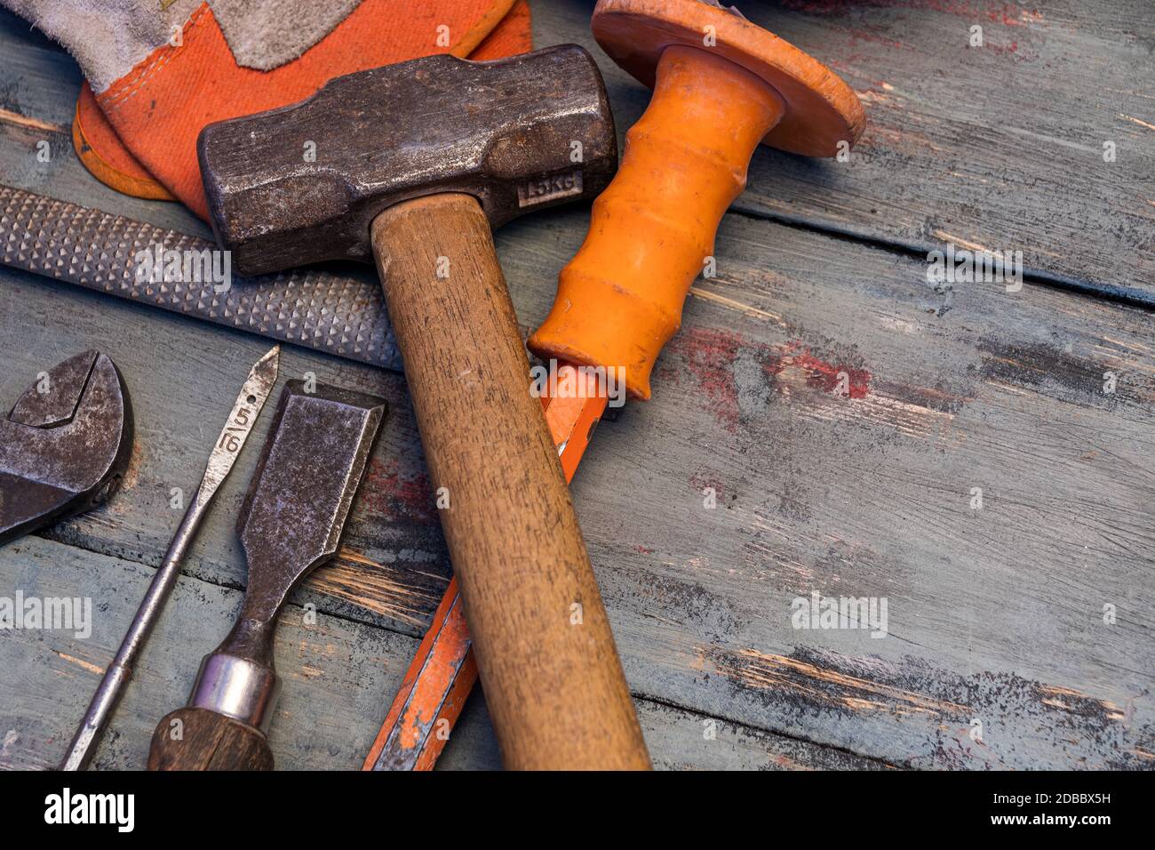 tools used for work at home or industry Stock Photo
