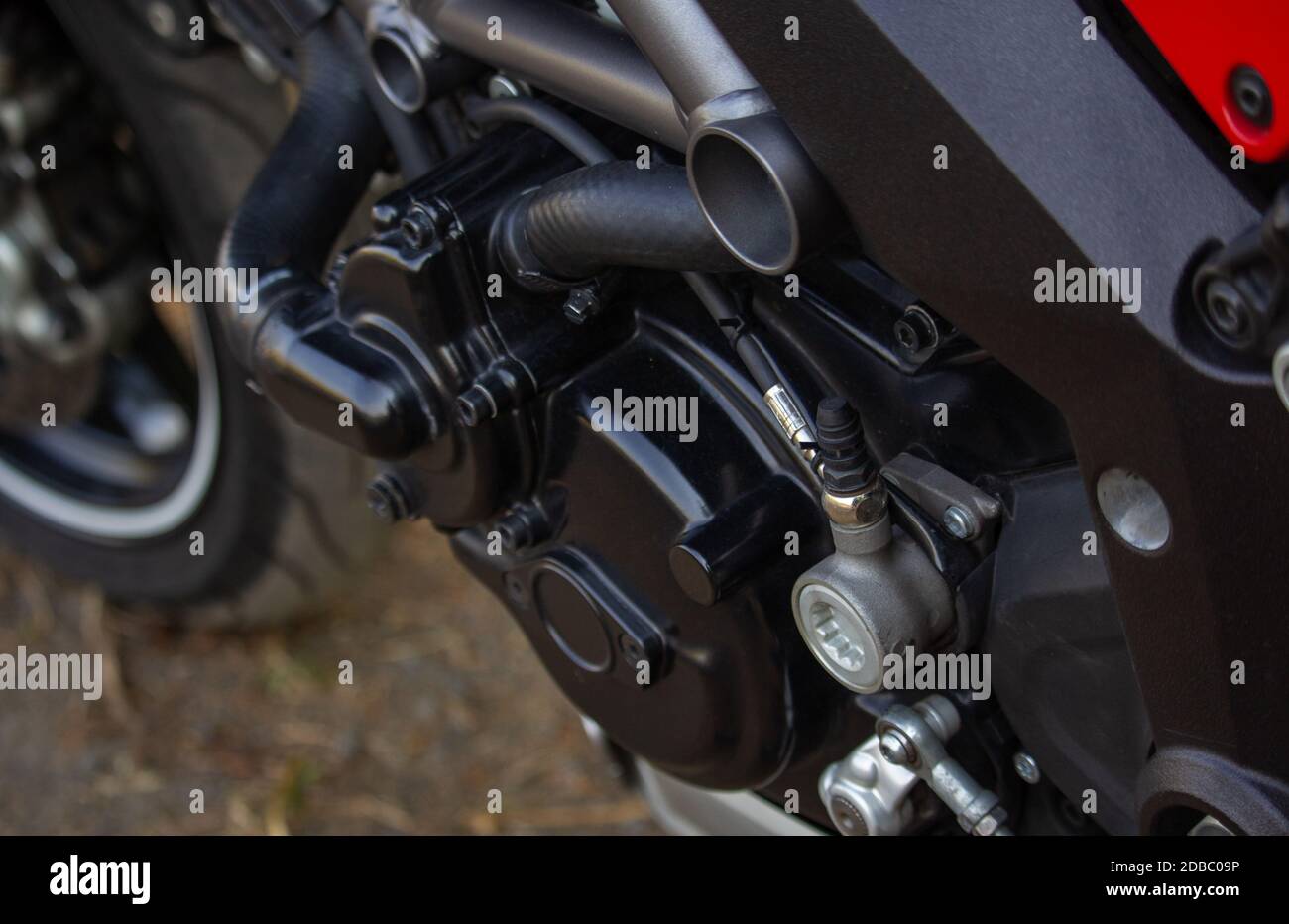 Breather valve of the clutch cylinder on a motorcycle Stock Photo Alamy