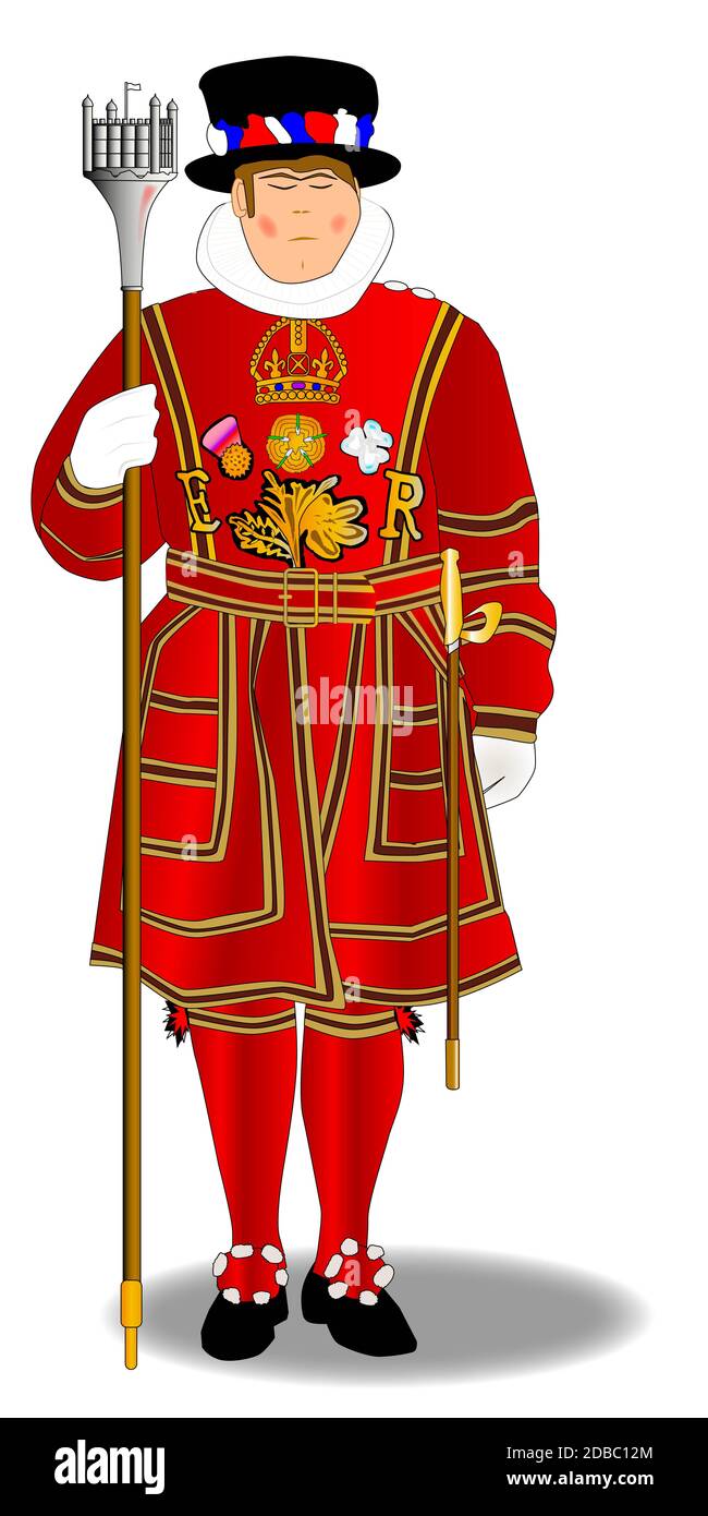 Tower of london beefeater crown jewels Cut Out Stock Images & Pictures ...