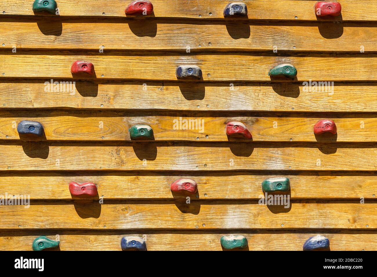 Stone hooks of various shapes. Training for climbers. Wall for climbers