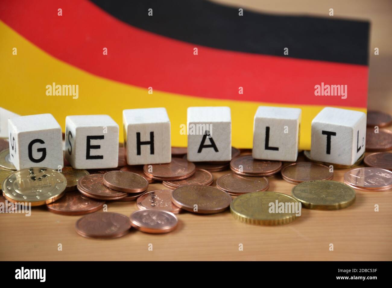 Gehalt- the german word for salary Stock Photo