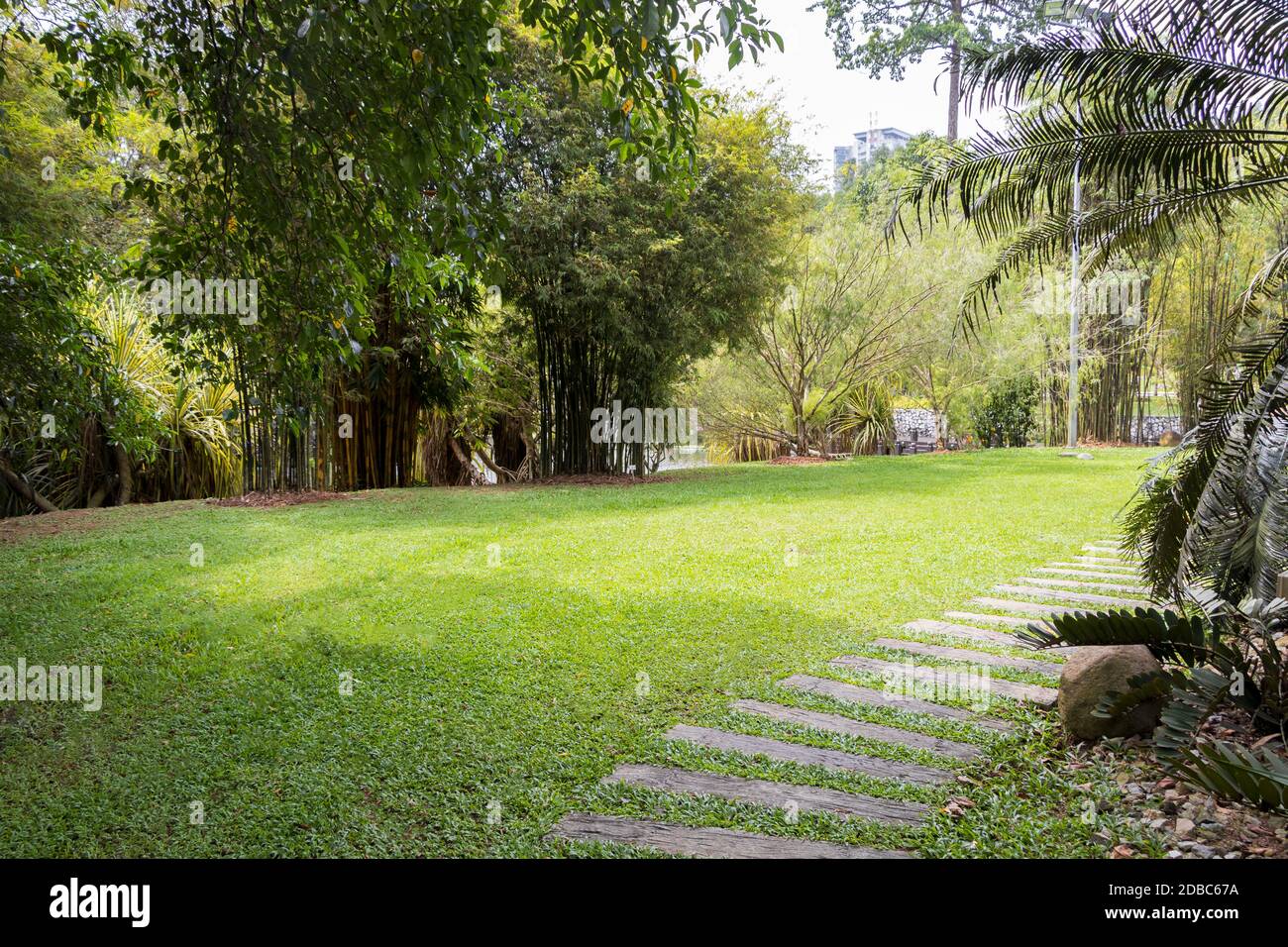 Walking path to the Bamboo Playhouse in the Perdana Botanical Gardens
