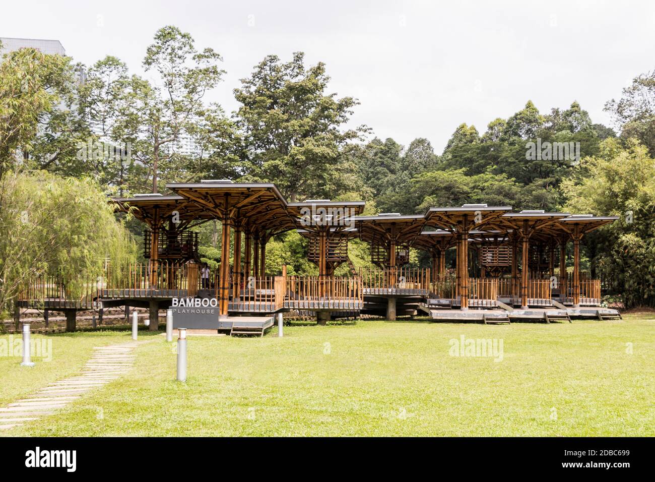 Bamboo Playhouse in the Perdana Botanical Gardens Lake Gardens in Kuala