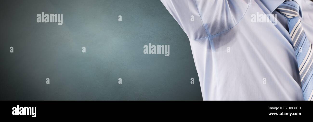 Armpit Sweat Stain From Sweating And Hyperhidrosis. Deodorant Stains