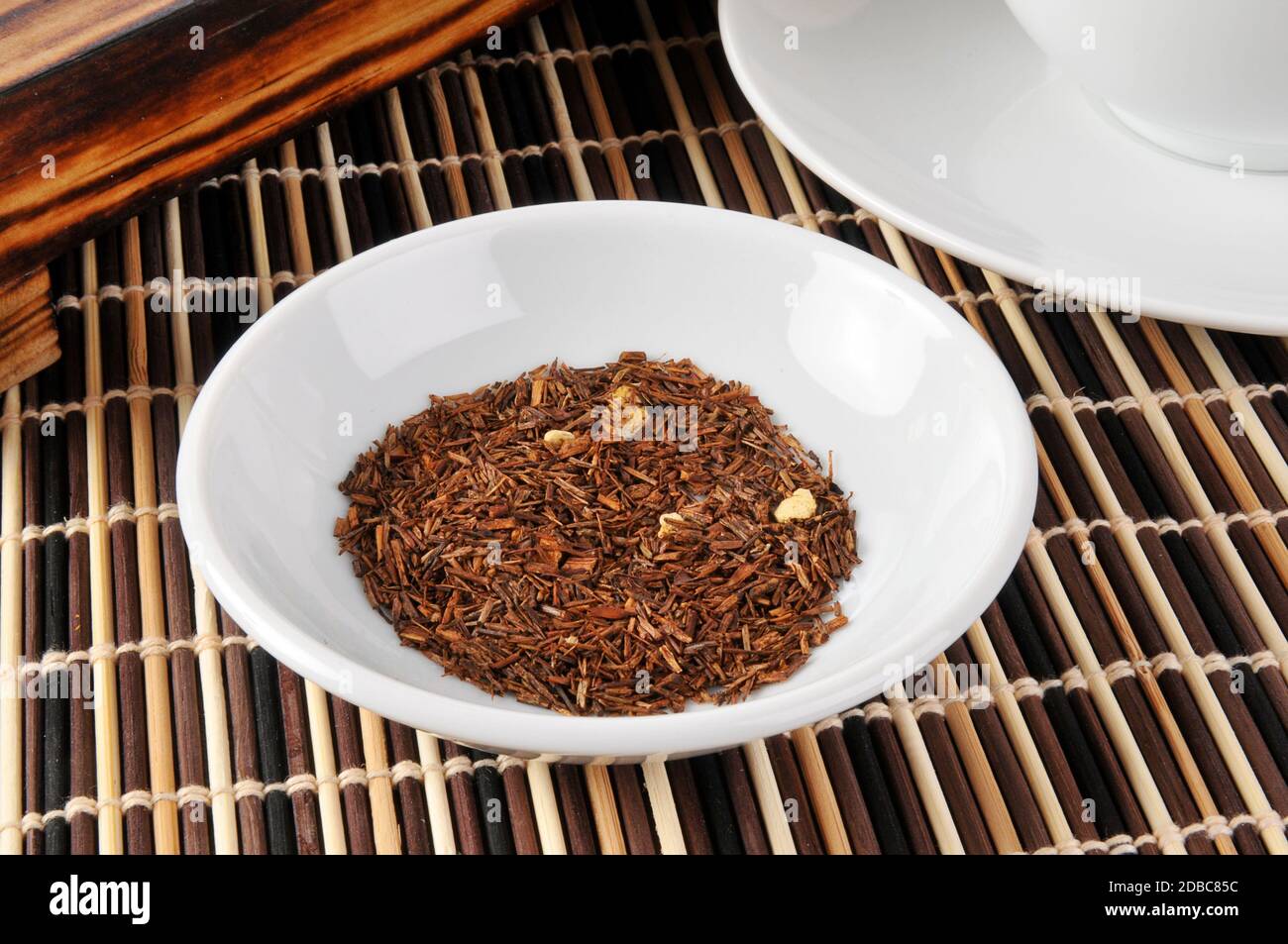 A sample dish of rooibos tea Stock Photo Alamy
