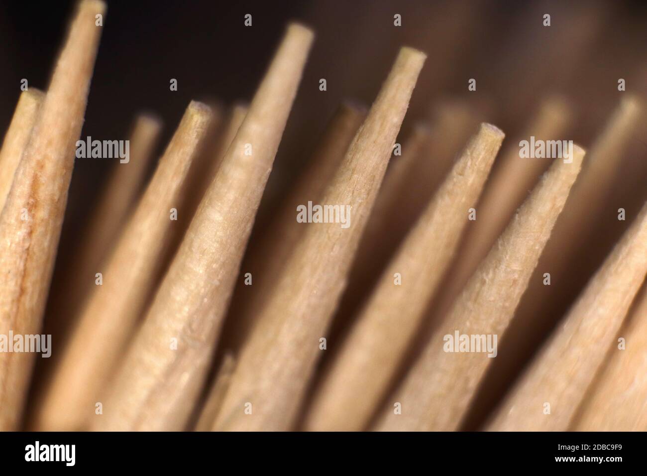 Toothpicks Stack. Macro Closeup. Top view Stock Photo - Alamy
