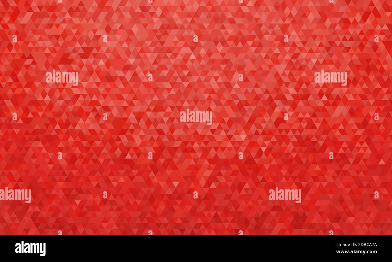 Abstract geometric background, pattern of triangles in red, design for ...