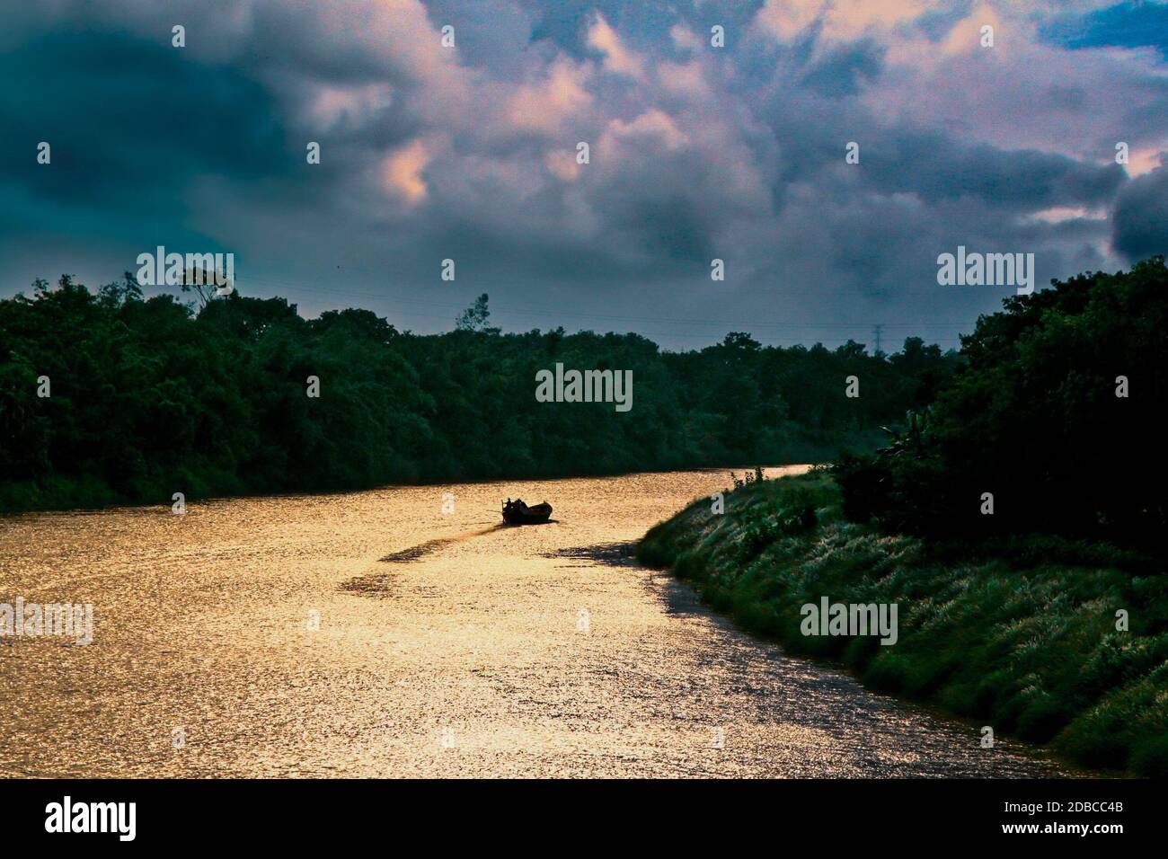 Beautiful sunsets of Bangladesh Stock Photo