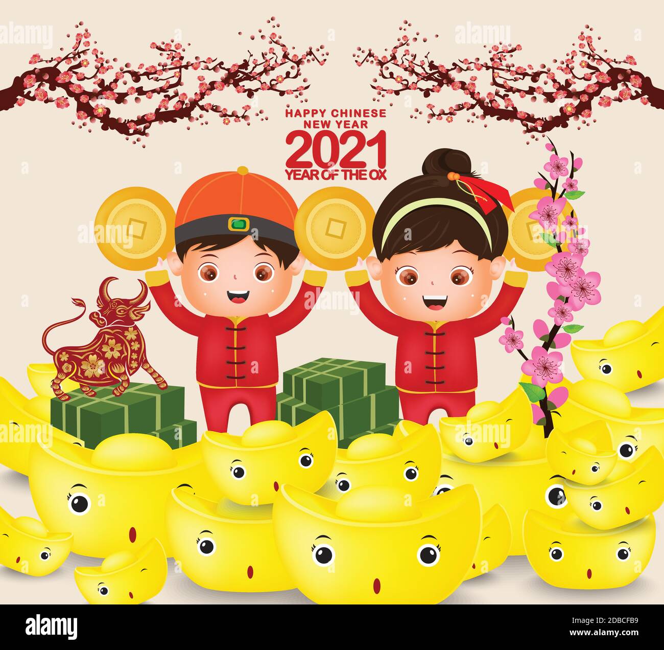 Collection 28+ Stock Images happy chinese new year 2021 cartoon images Excellent