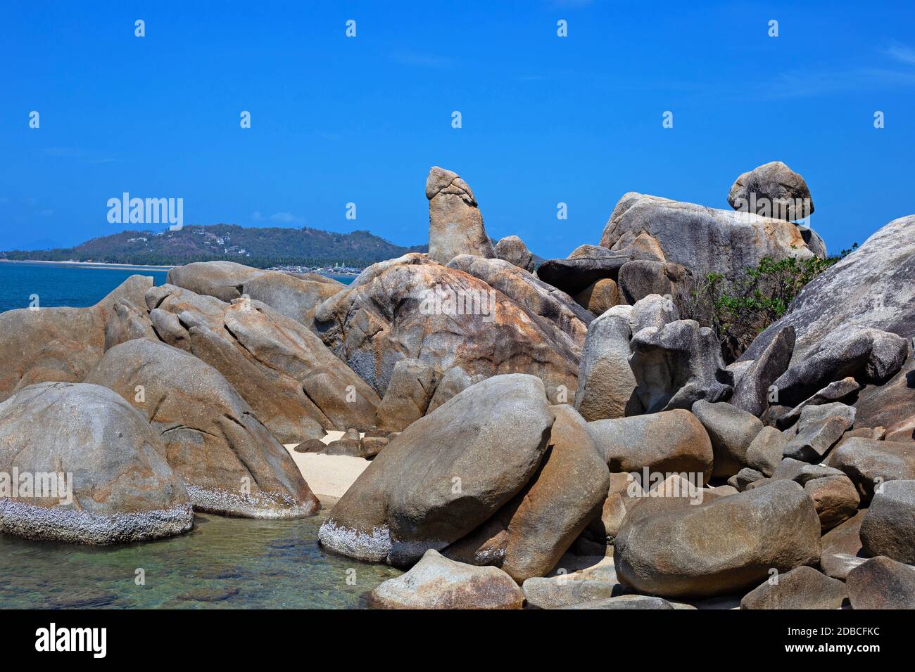 Hin Ta Hin yai, landmark of Koh Samui, Thailand Stock Photo