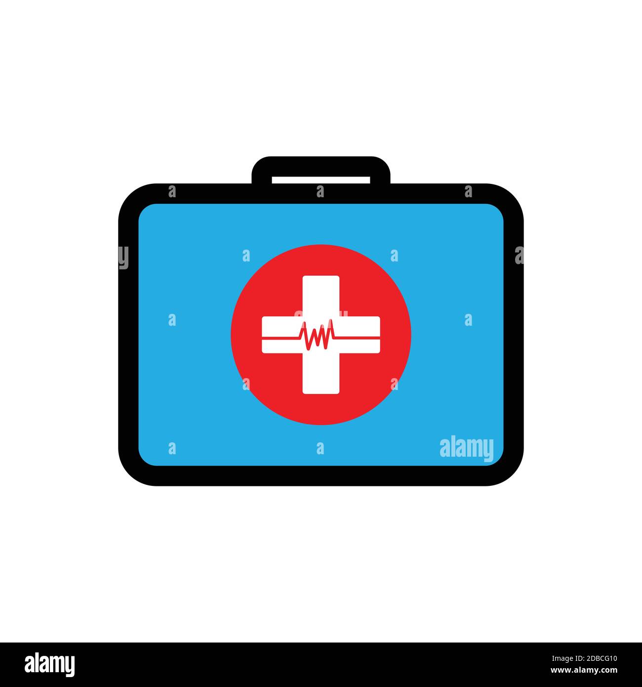 First aid kit flat Icon. Design template vector Stock Vector