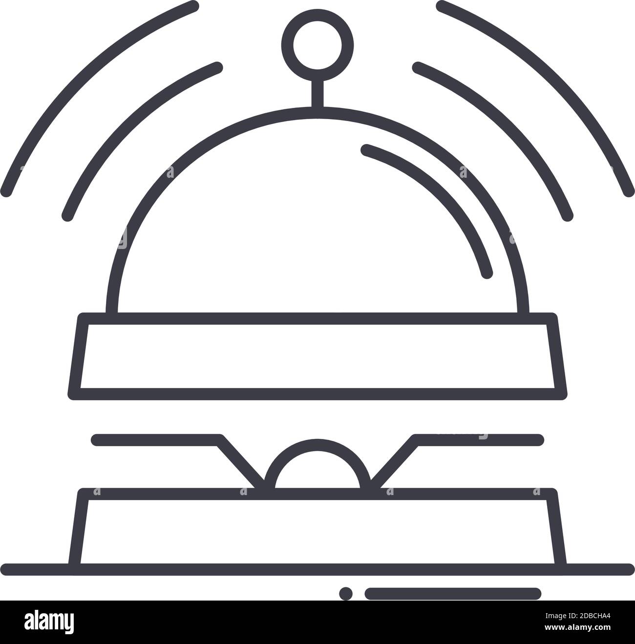 Ring services icon, linear isolated illustration, thin line vector, web ...