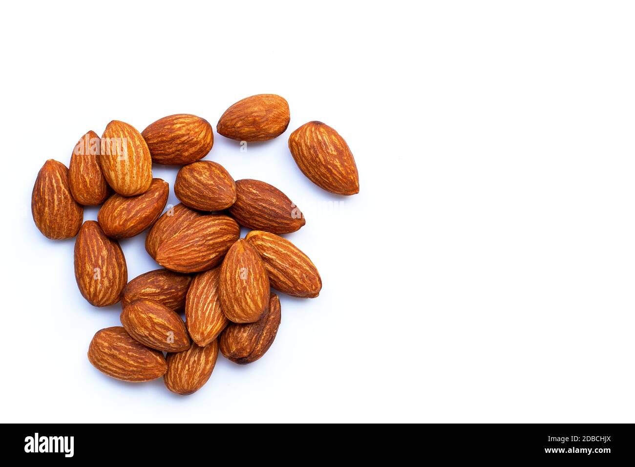 Almonds isolated on white background Stock Photo Alamy