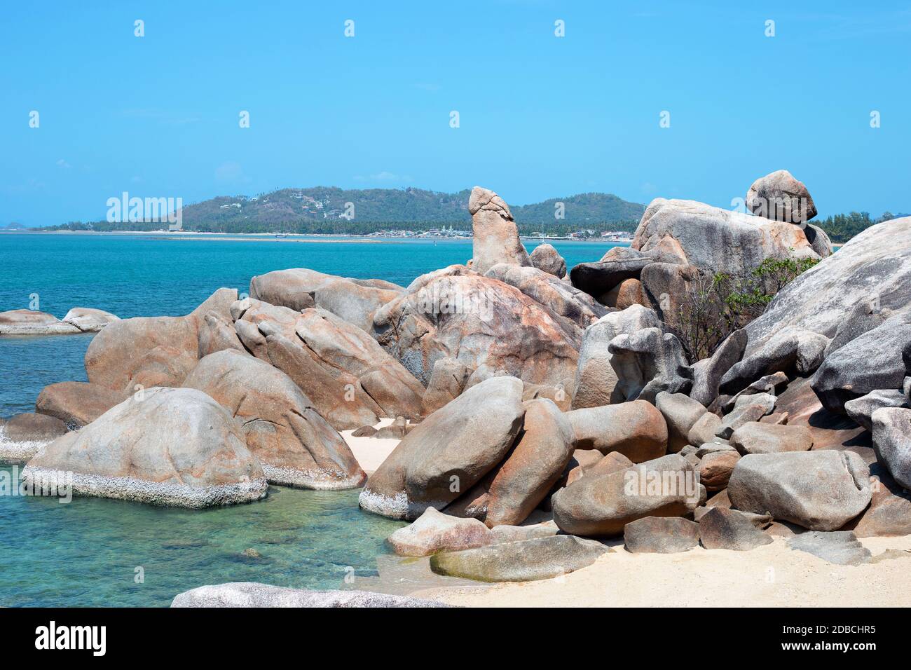 Hin Ta Hin yai, landmark of Koh Samui, Thailand Stock Photo