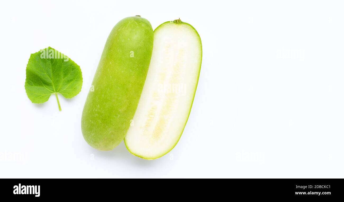 Winter melon on white background. Copy space Stock Photo - Alamy