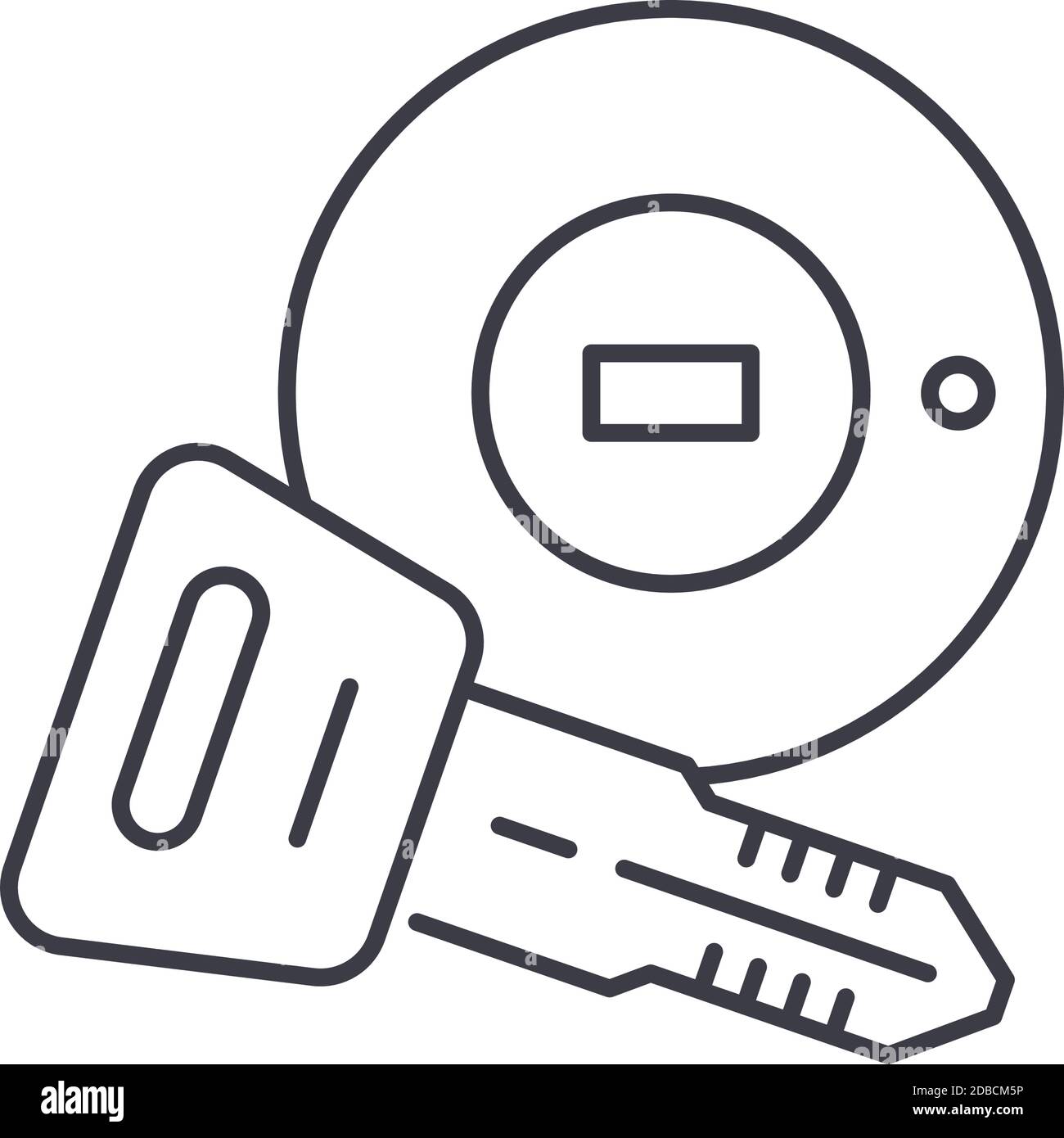 Keyhole icon, linear isolated illustration, thin line vector, web ...