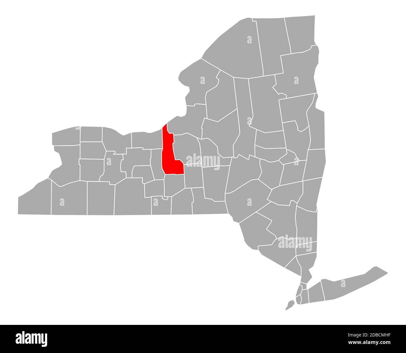 Map of Cayuga in New York Stock Photo Alamy