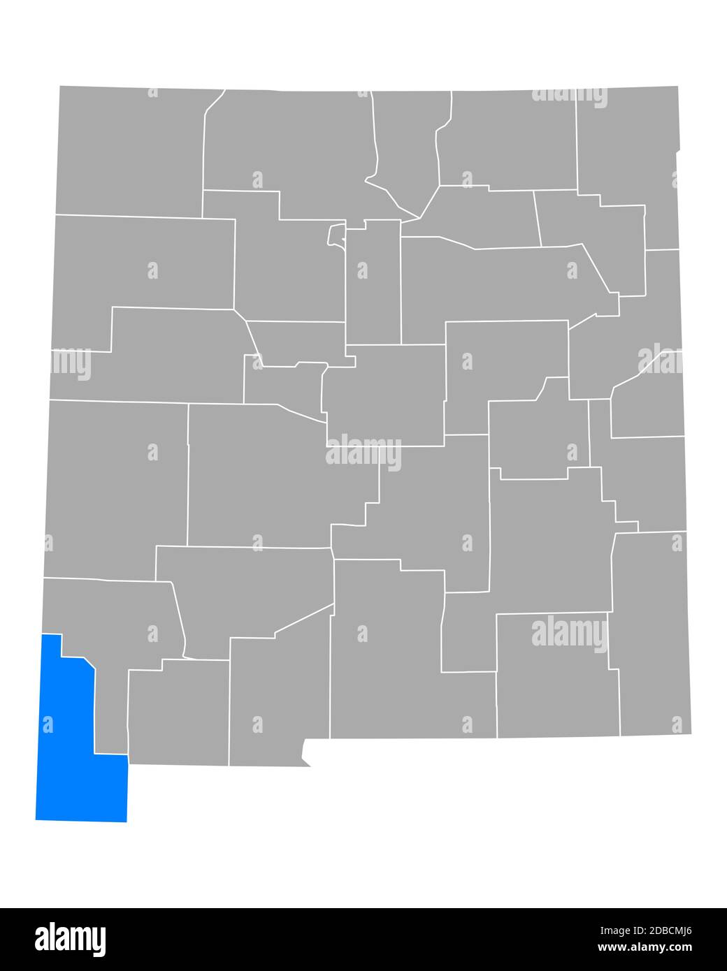 Map of Hidalgo in New Mexico Stock Photo Alamy