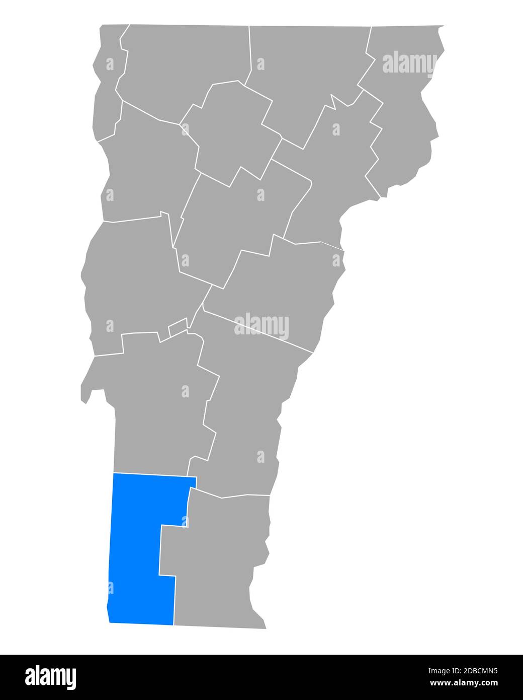 Map of Bennington in Vermont Stock Photo - Alamy