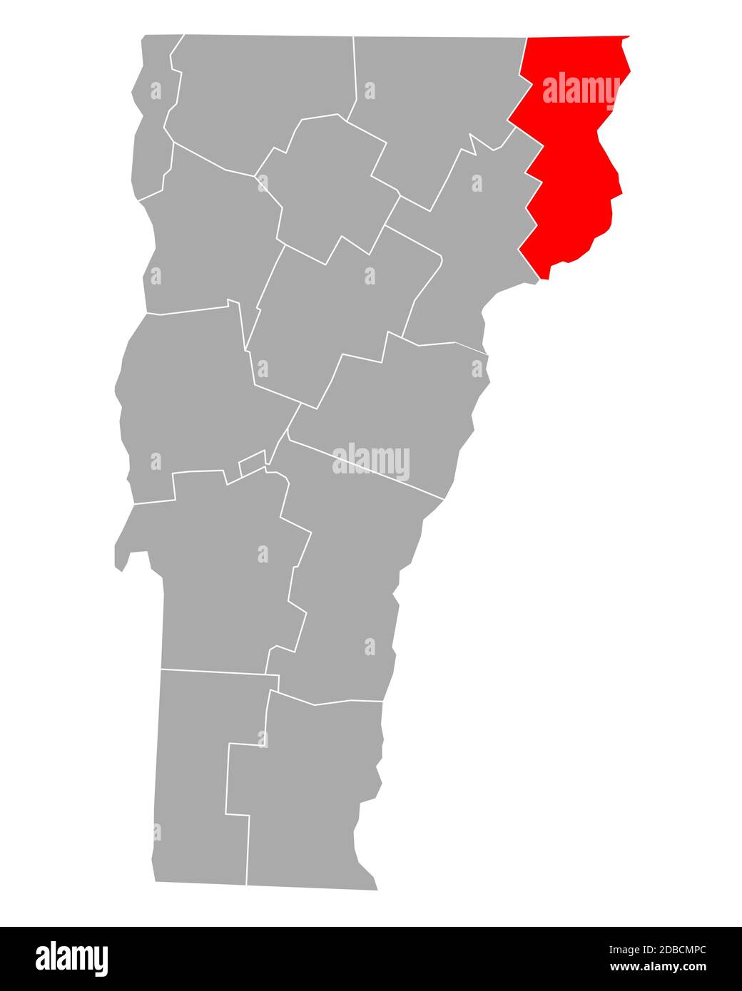 Map of Essex in Vermont Stock Photo Alamy