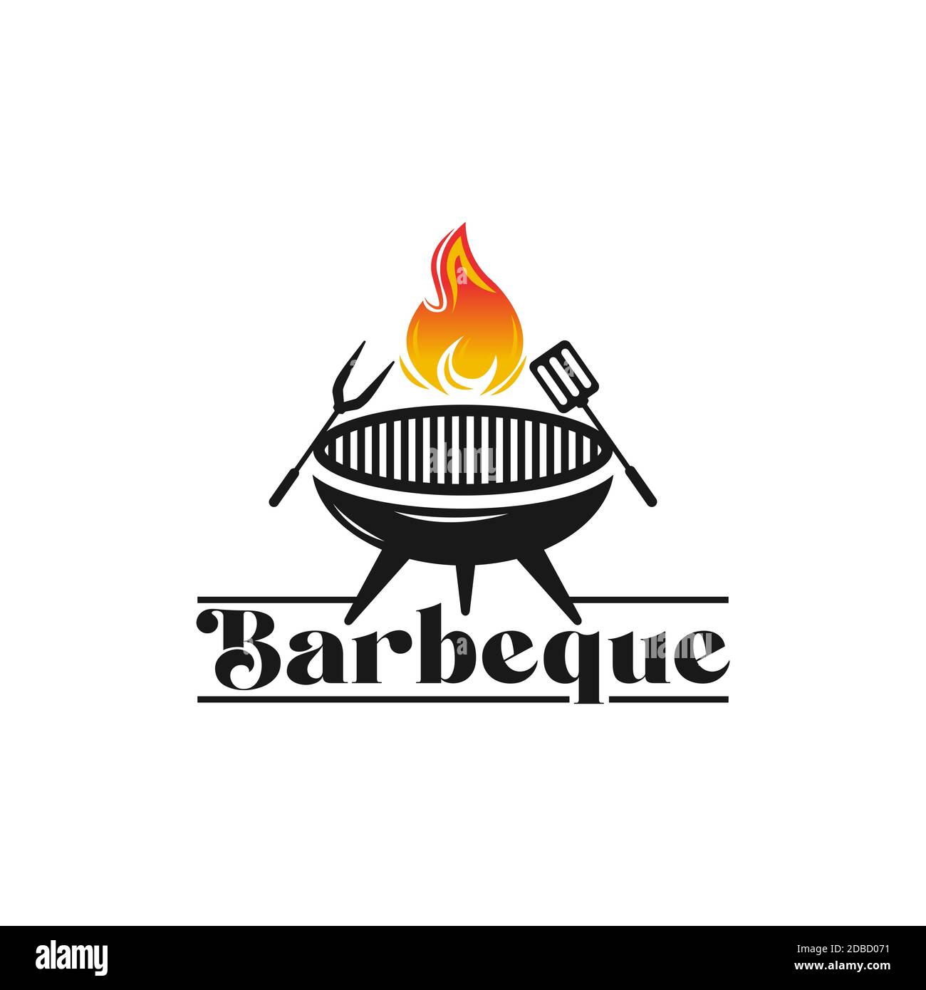 Vintage Retro Rustic BBQ Grill, Barbecue, Barbeque Label Stamp Logo design vector Stock Vector