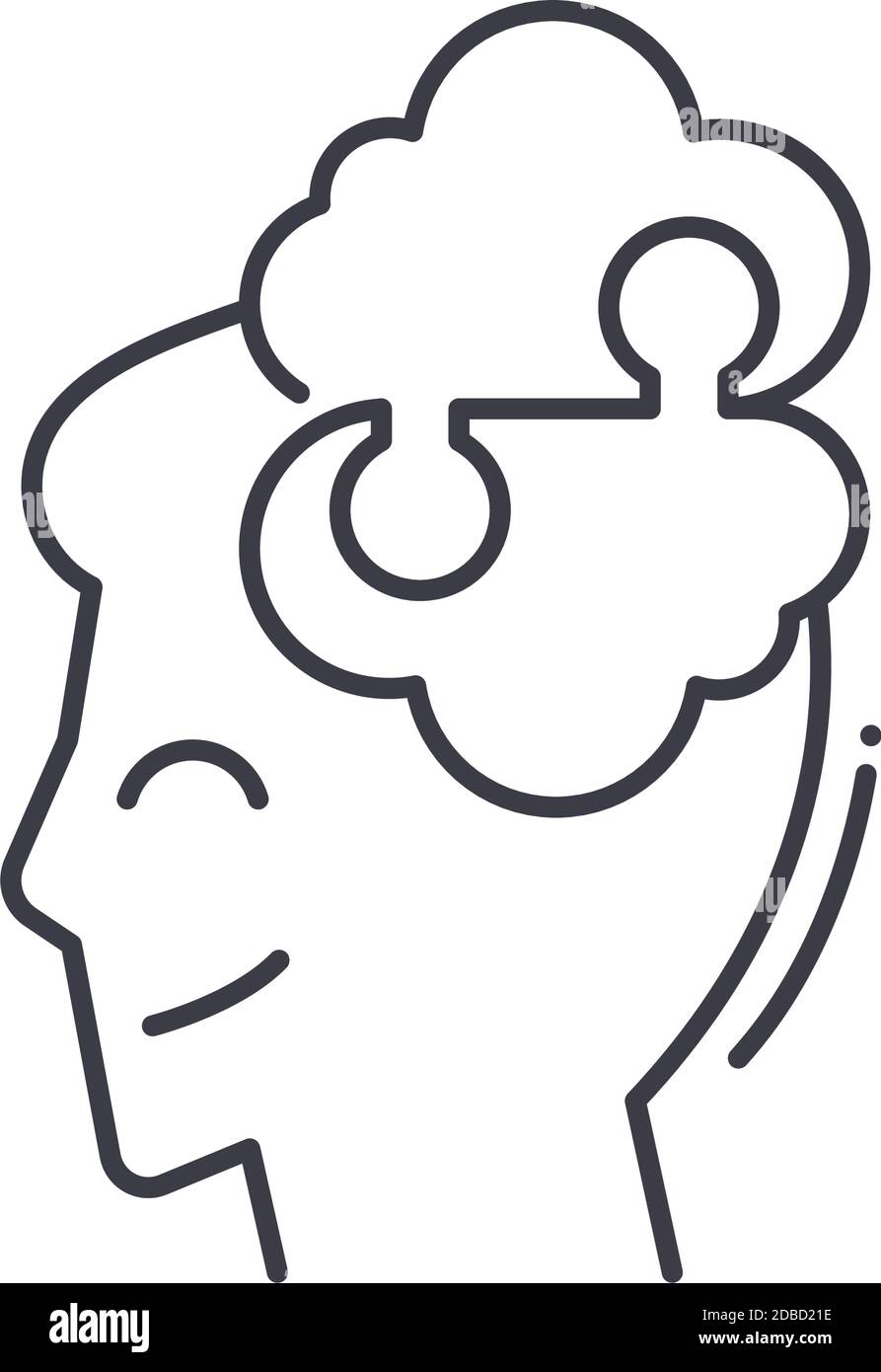 Psychology image icon, linear isolated illustration, thin line vector ...