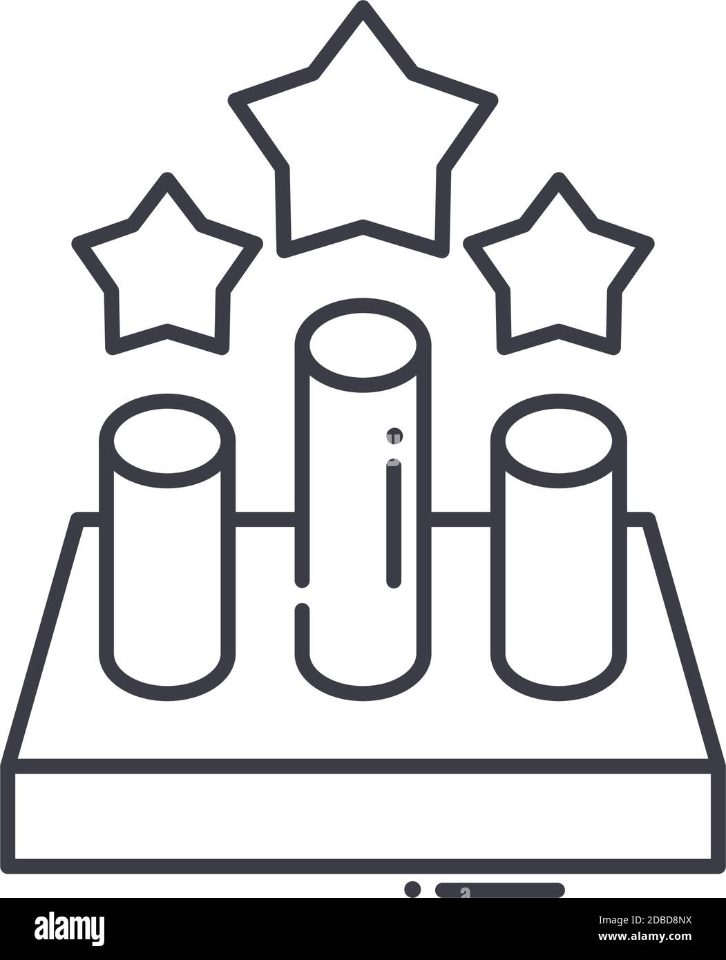 Ranking concept icon, linear isolated illustration, thin line vector ...