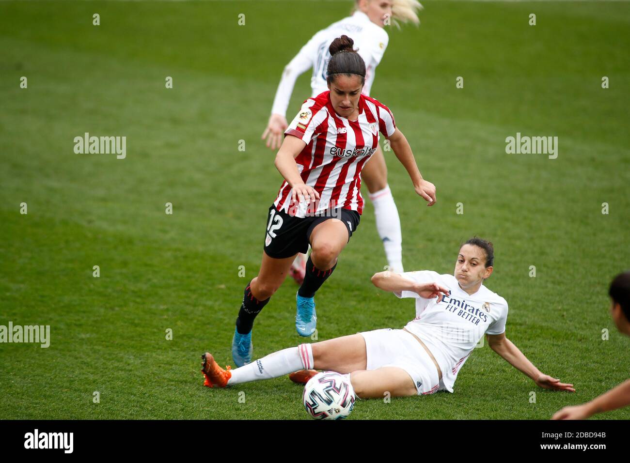 Oihane Hernandez of Athletic Club and Aurelie Kaci of Real Madrid in action during the Women&#039;s Spanish championship, Prime / LM Stock Photo