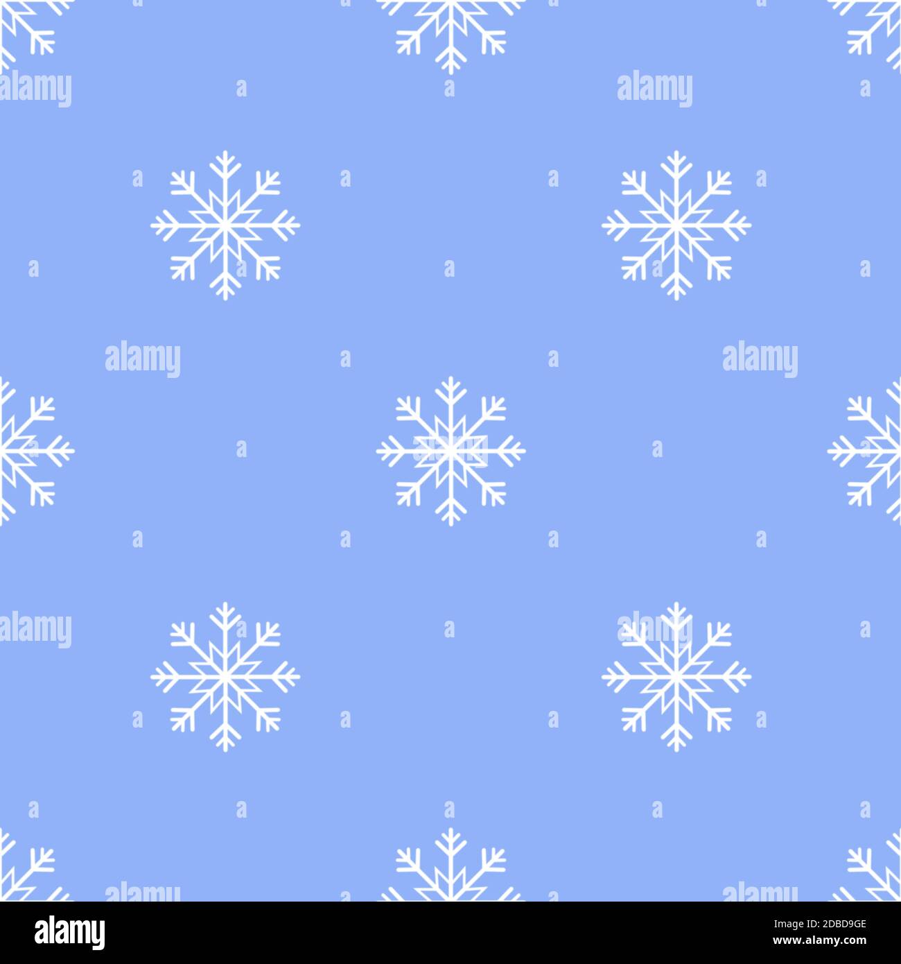 Snowflake seamless pattern. Snow on blue background. Abstract wallpaper, wrapping decoration. Symbol winter, Merry Christmas holiday, Happy New Year c Stock Photo