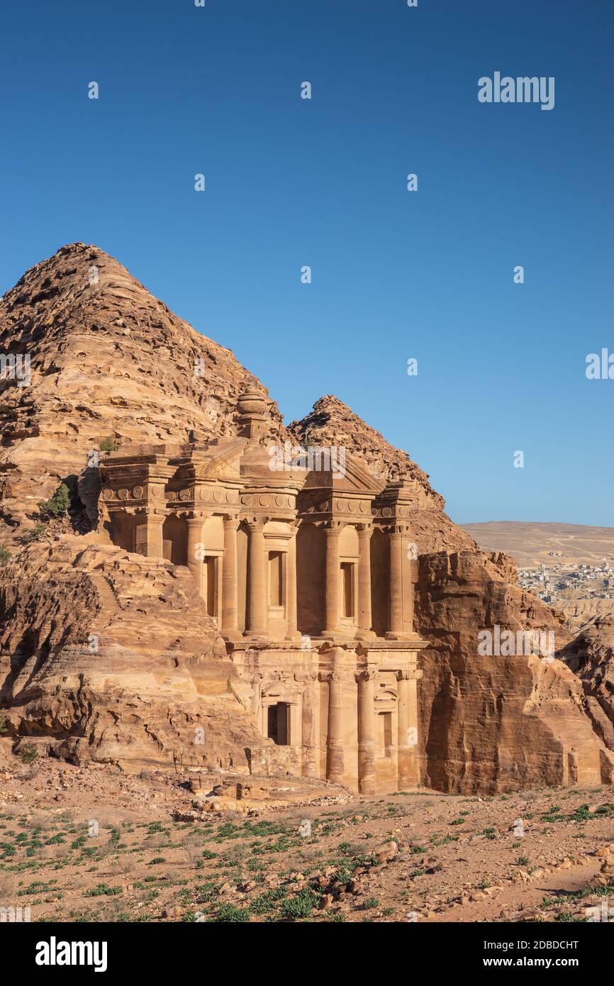 El Deir, Petra, Wadi Musa, Jordan Stock Photo