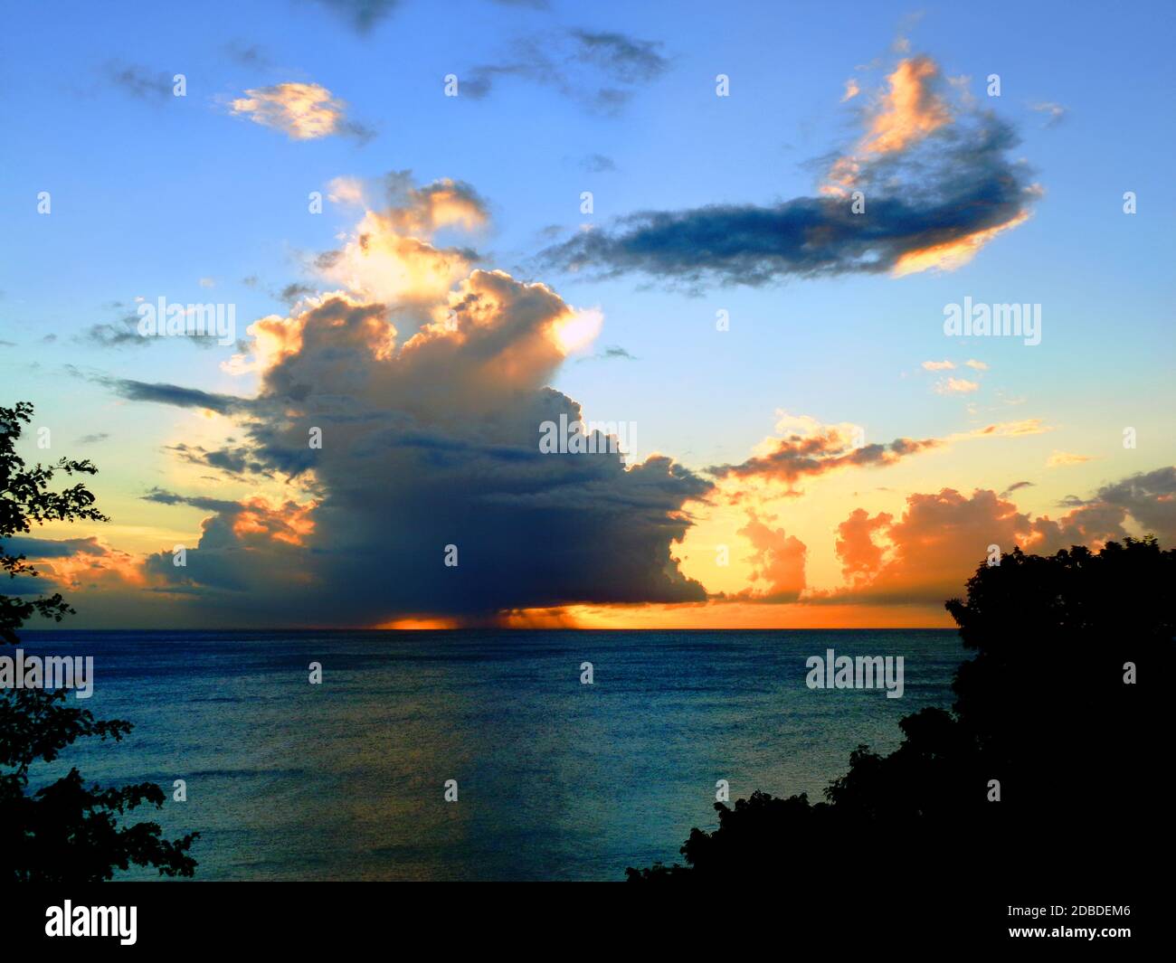 Sunset at GrandeAnse Beach near Deshaies, Guadeloupe Stock Photo Alamy