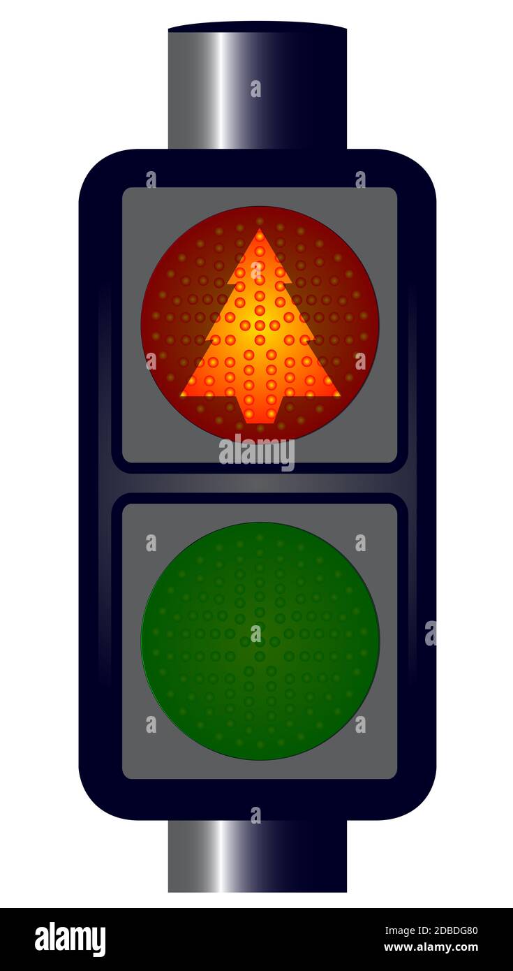 Spoof red Christmas Tree Traffic Lights isolated Stock Photo Alamy