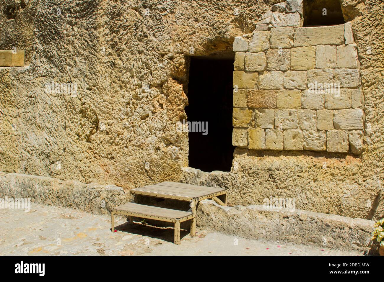 May 2018 The Garden Tomb or Sepulchre Jerusalem Israel the traditional burial place of Jesus Christ and the scene of his glorious resurrection Stock Photo