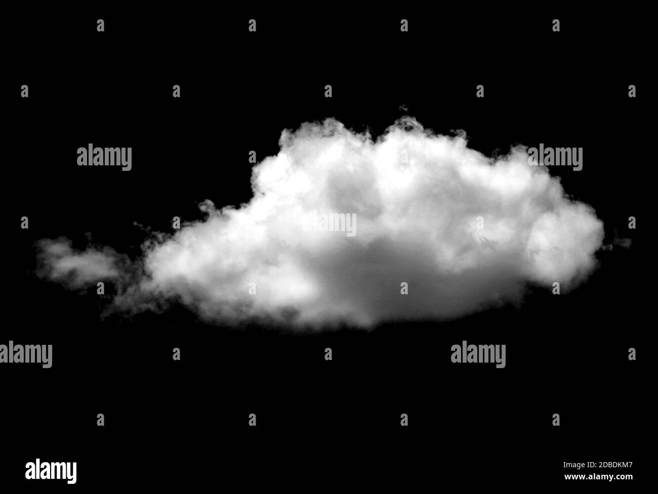 Set of isolated white clouds against black background Stock Photo - Alamy