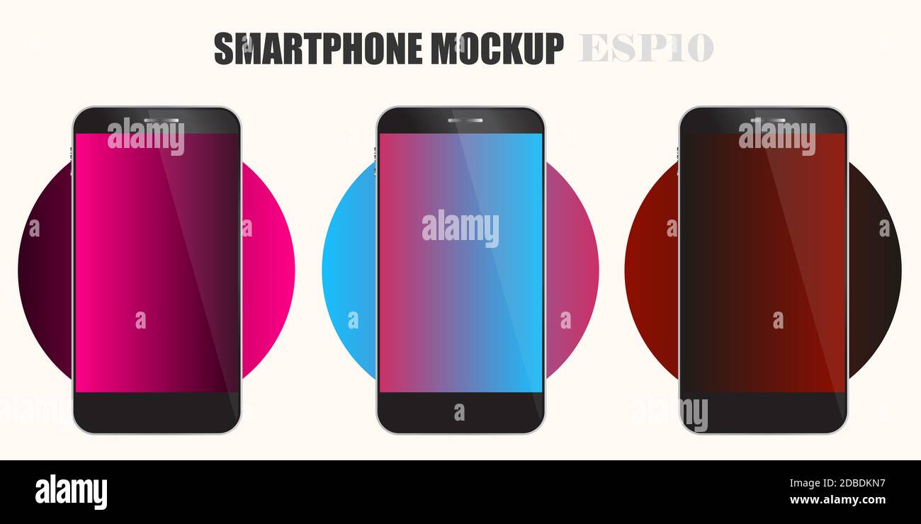 Premium mobile phone screen mockup template. Vector Illustration, eps ...