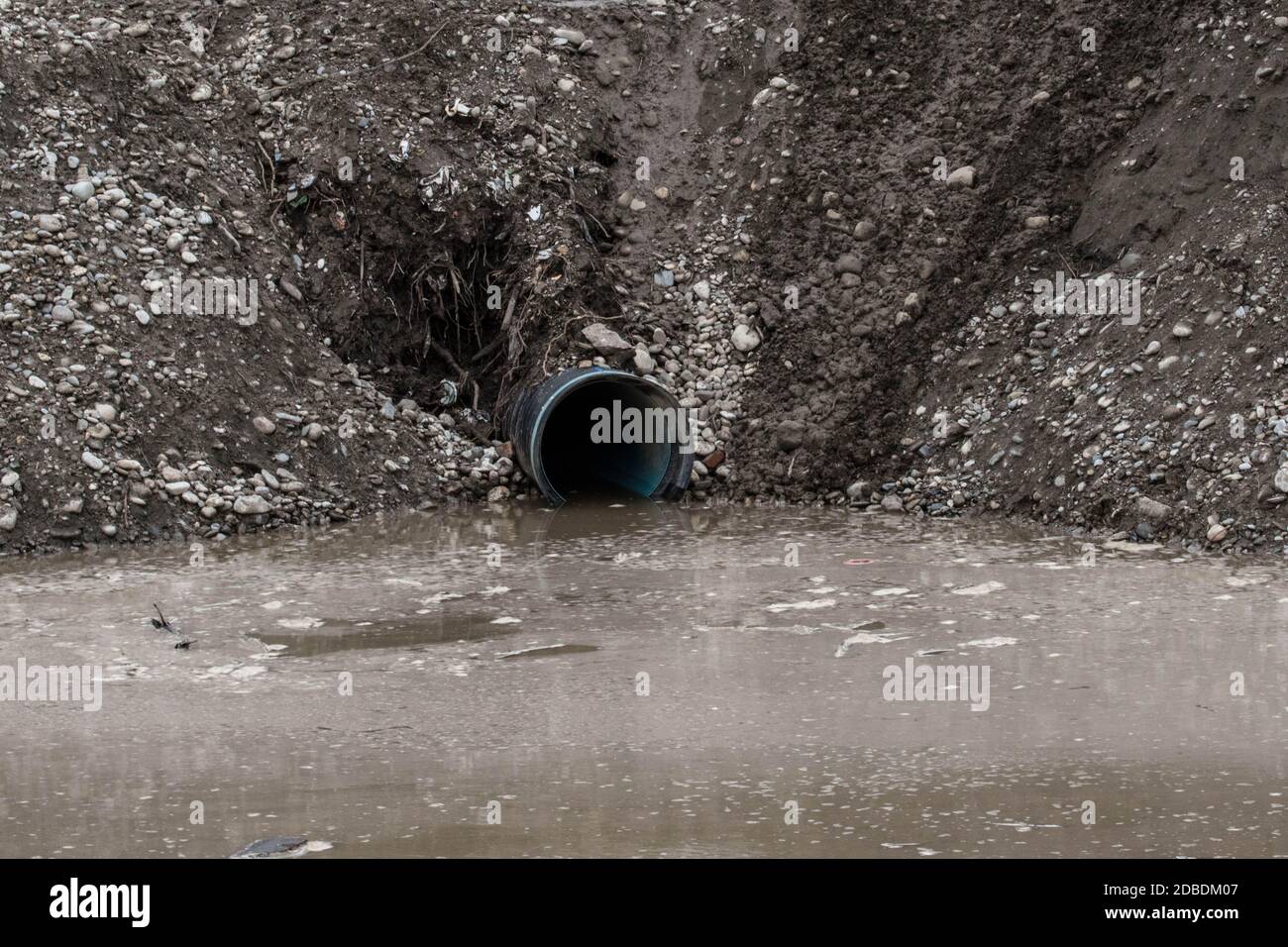 polluted brown and dirty water, a danger for the environment Stock Photo Alamy
