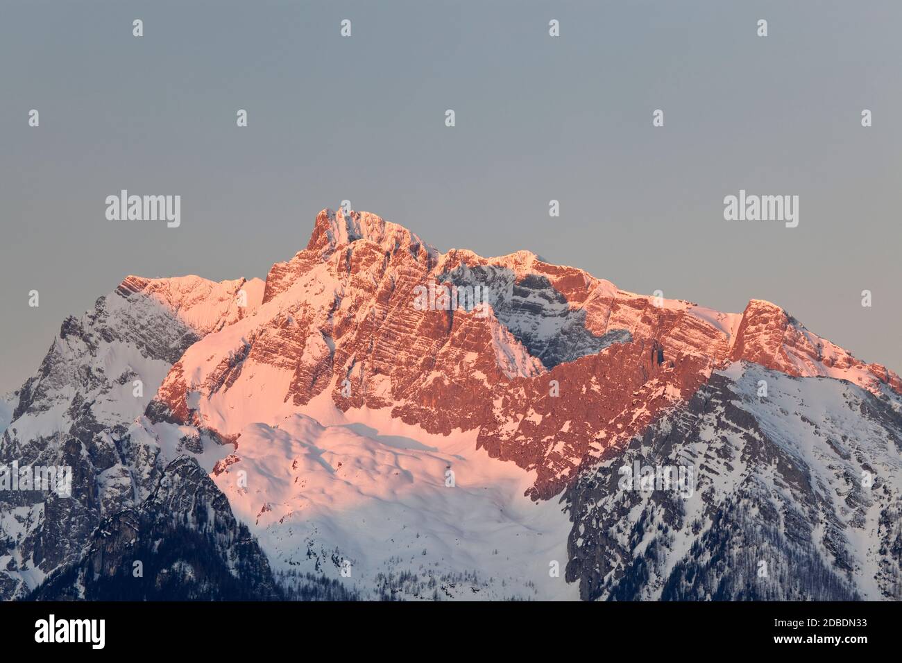 geography / travel, Germany, Bavaria, Berchtesgaden, Hochkalter (peak) in Berchtesgaden Alps, Berchtes, Additional-Rights-Clearance-Info-Not-Available Stock Photo