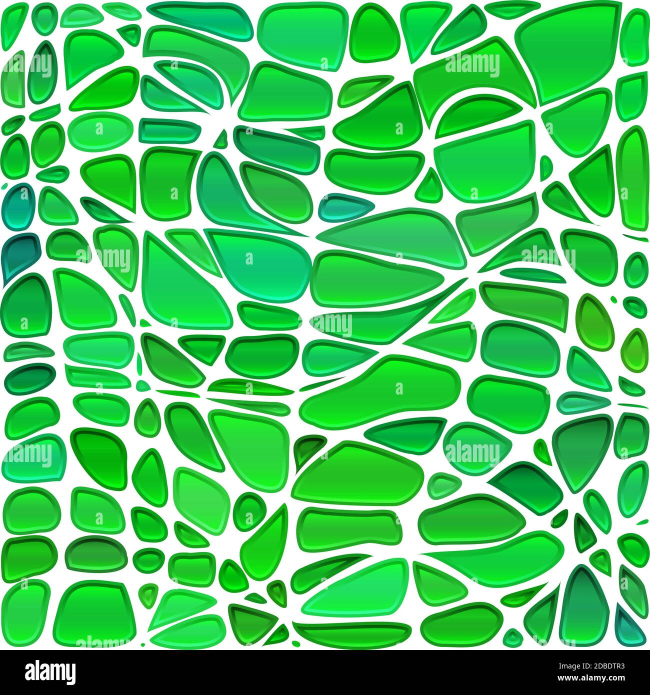 abstract stained-glass mosaic background - green and teal Stock Photo ...