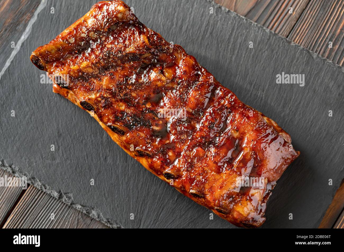 Barbecue pork spare ribs flat lay Stock Photo Alamy