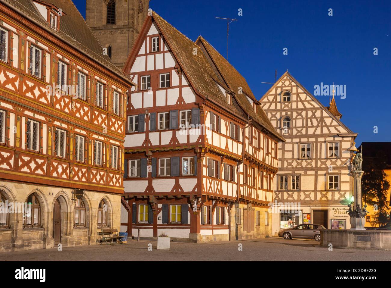 geography / travel, Germany, Bavaria, Forchheim, houses on the marketplace, Forchheim, Upper Franconia, Additional-Rights-Clearance-Info-Not-Available Stock Photo
